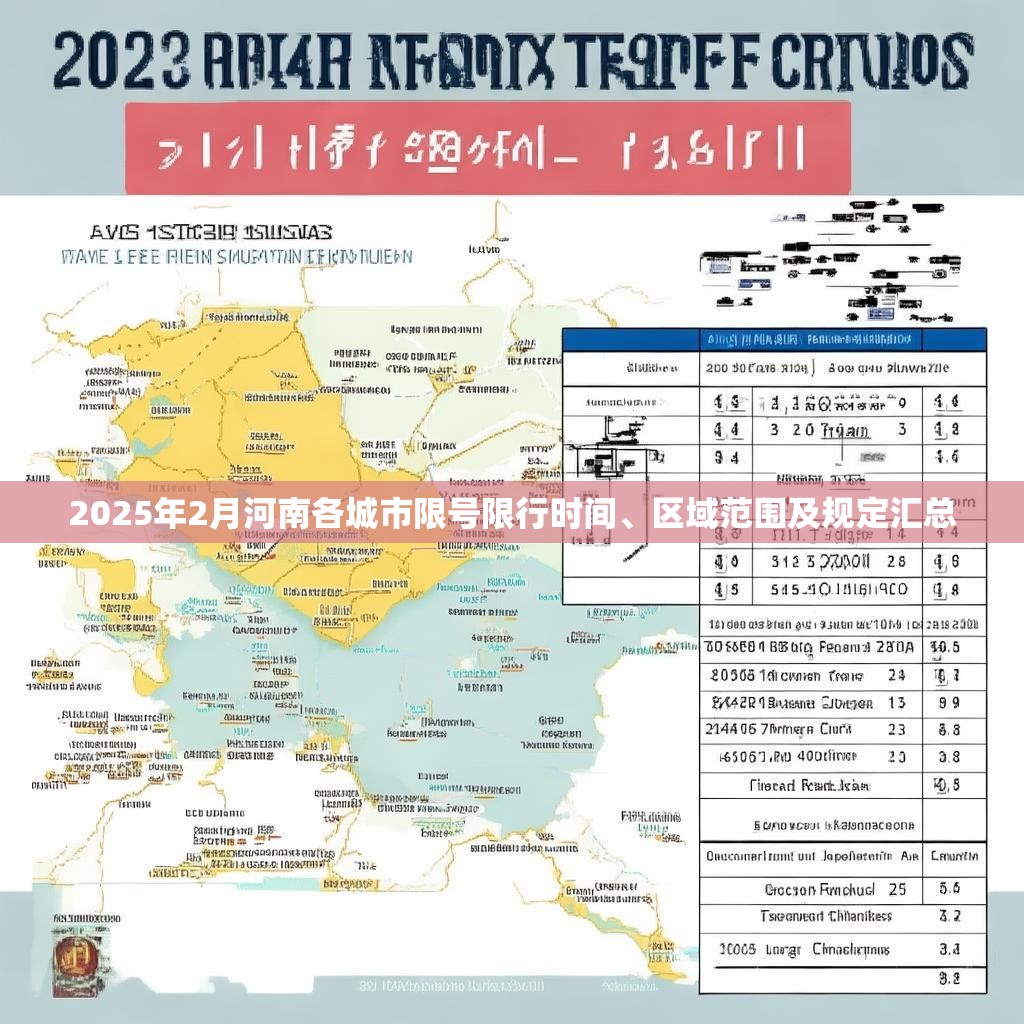 2025年2月河南各城市限号限行时间、区域范围及规定汇总