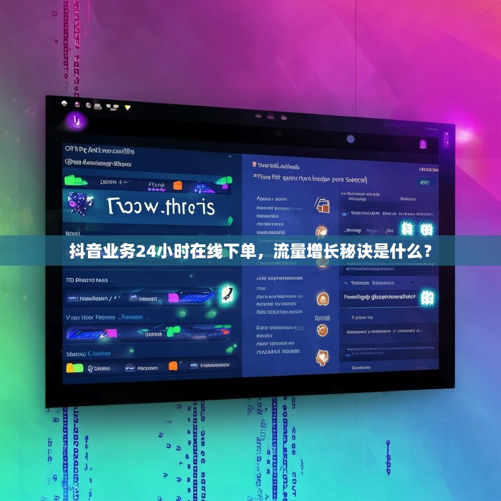 抖音业务24小时在线下单，流量增长秘诀是什么？