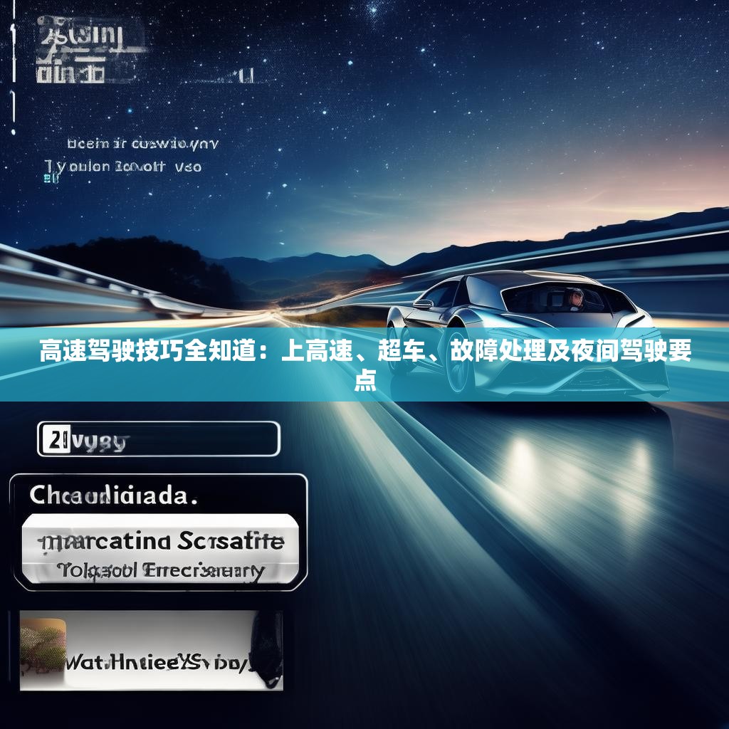 高速驾驶技巧全知道：上高速、超车、故障处理及夜间驾驶要点