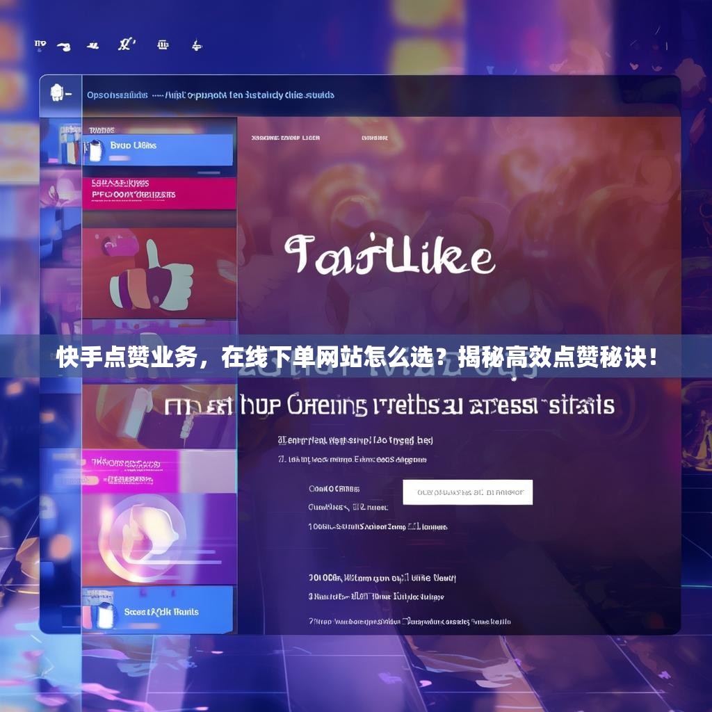 快手点赞业务,在线下单网站怎么选?揭秘高效点赞秘诀!