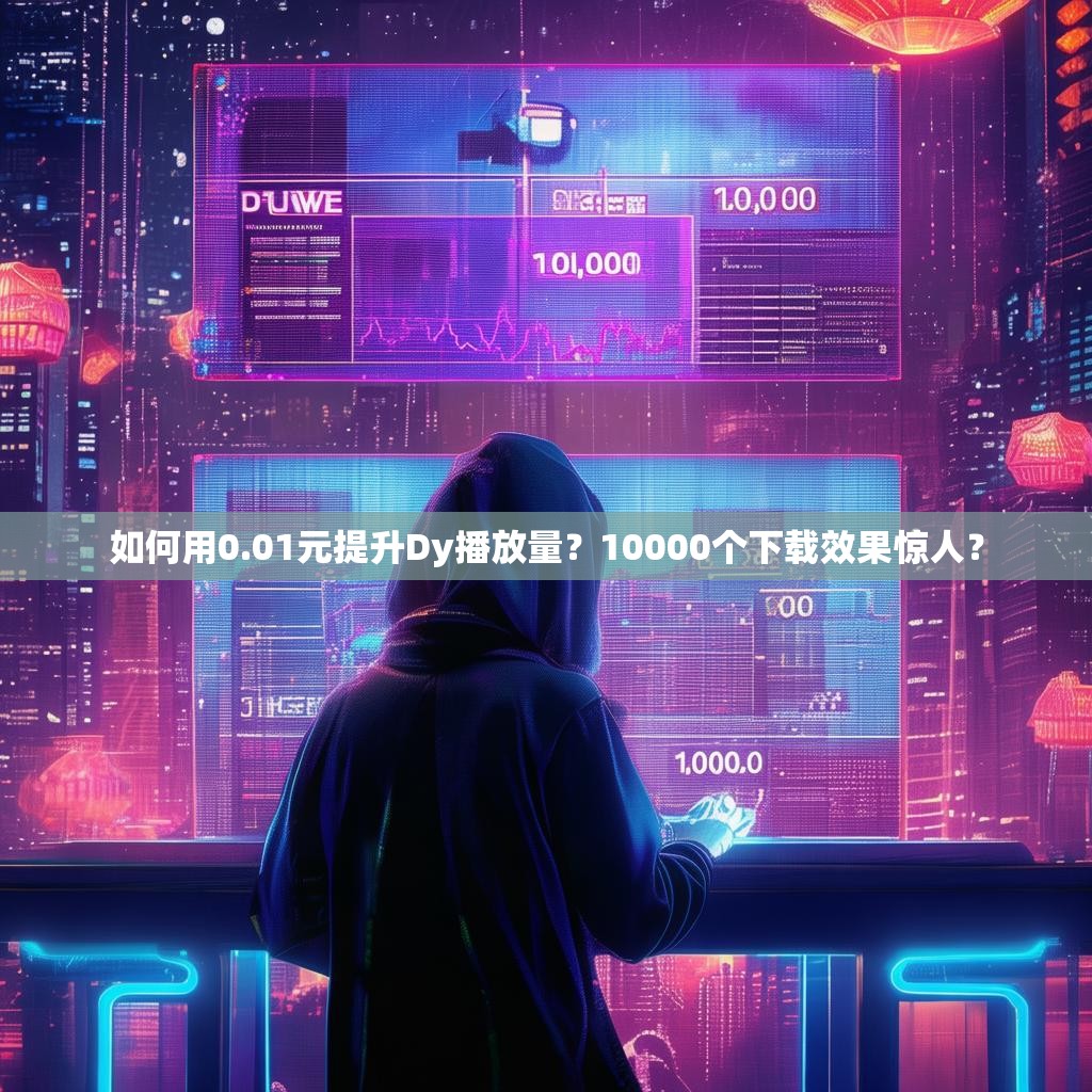 如何用0.01元提升Dy播放量？10000个下载效果惊人？