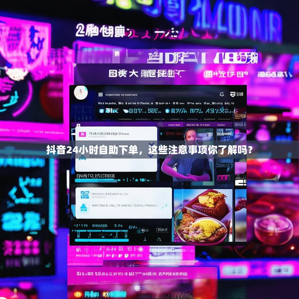 抖音24小时自助下单，这些注意事项你了解吗？