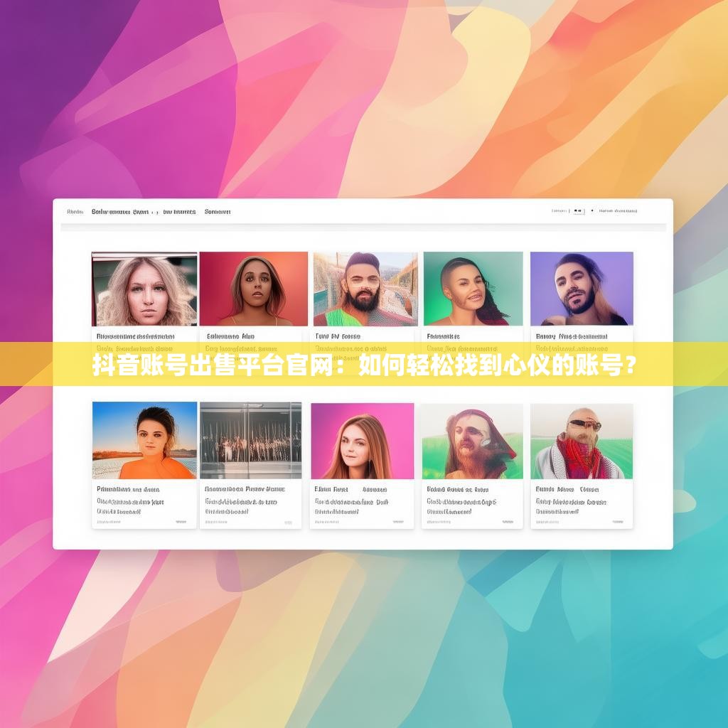 抖音账号出售平台官网：如何轻松找到心仪的账号？