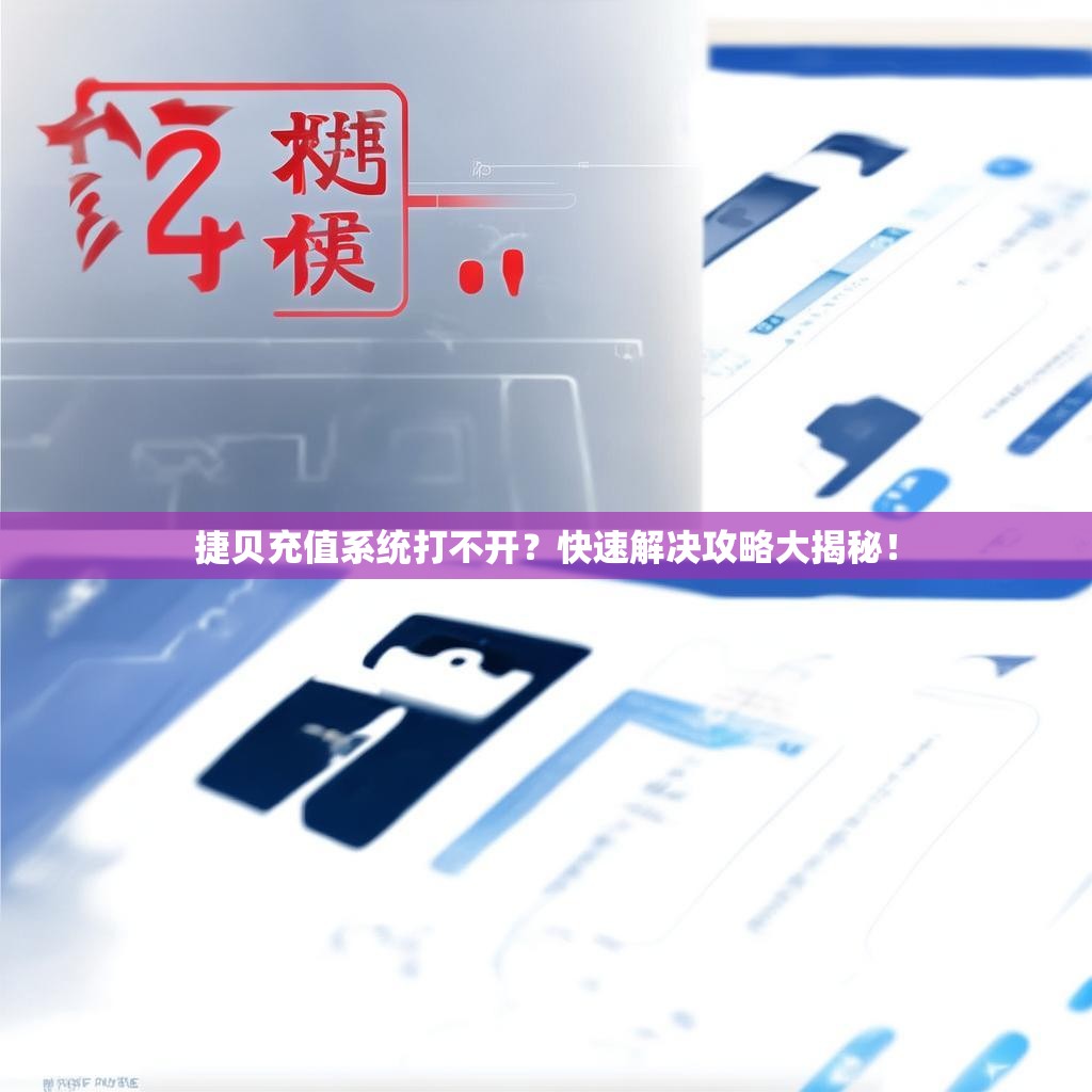 捷贝充值系统打不开？快速解决攻略大揭秘！