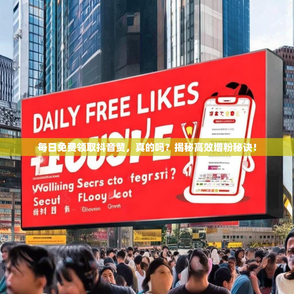 每日免费领取抖音赞,真的吗?揭秘高效增粉秘诀!
