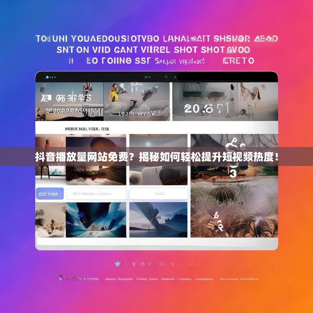 抖音播放量网站免费?揭秘如何轻松提升短视频热度!