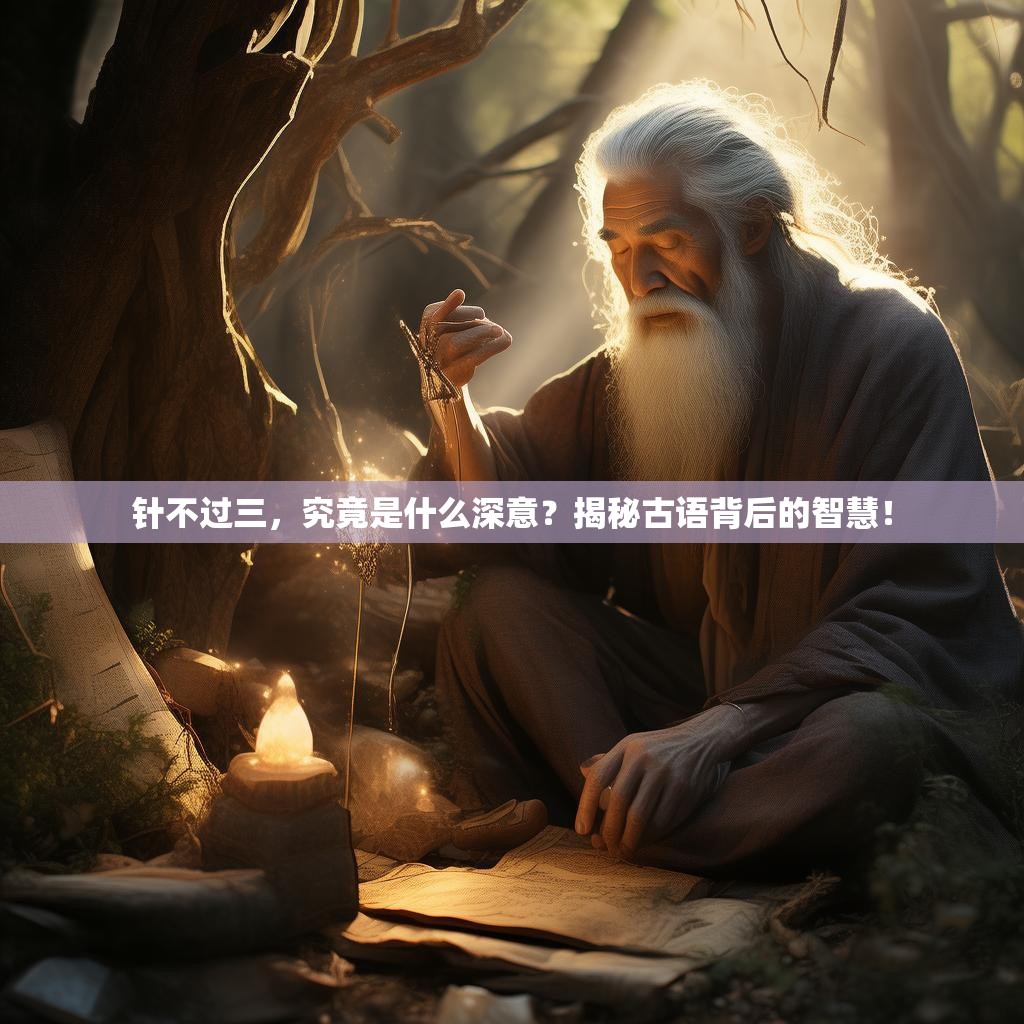针不过三，究竟是什么深意？揭秘古语背后的智慧！